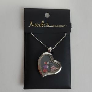Silver Heart Pendant Necklace Valentines